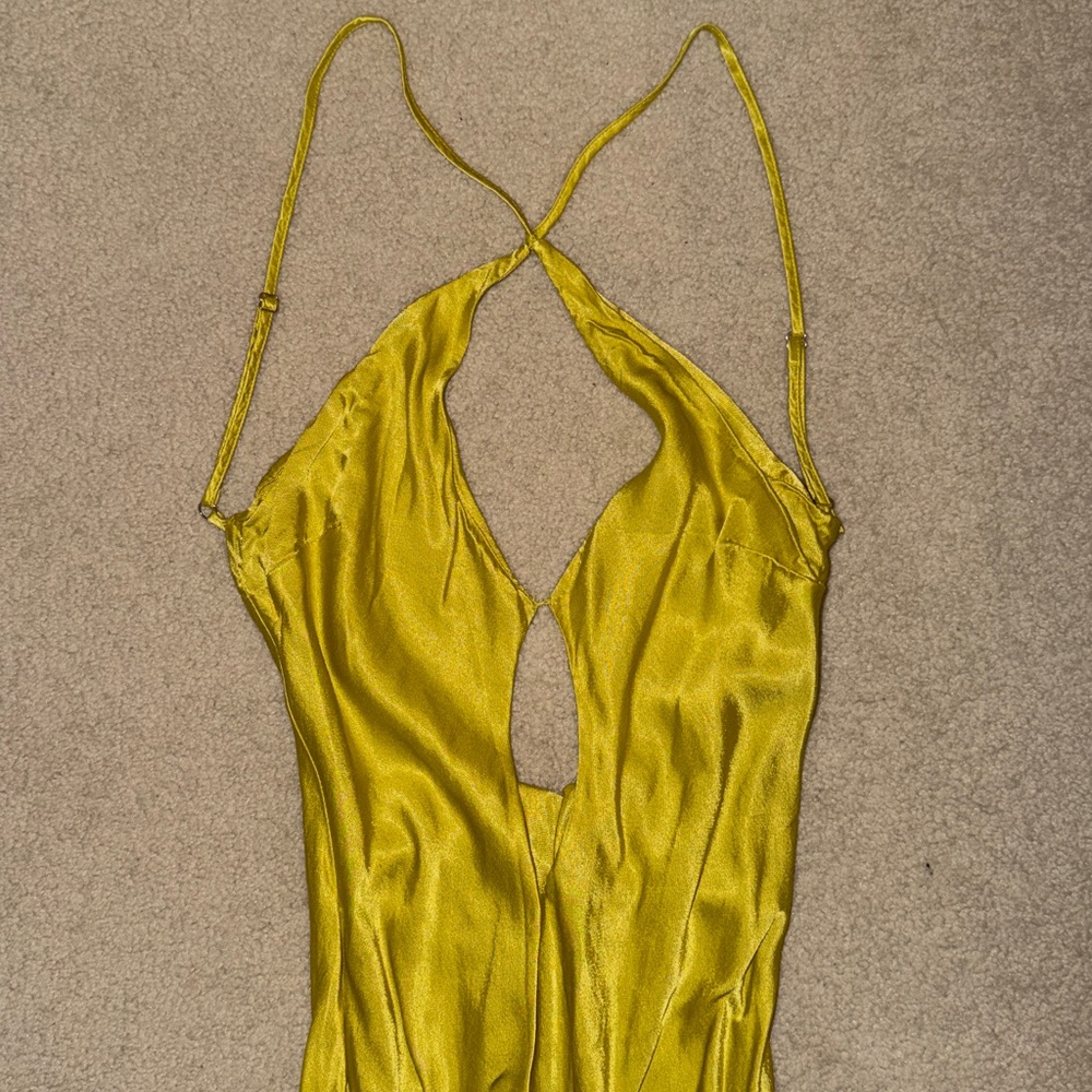 Zara XS DRESS SATIN MAXI WITH SLIT - Picture 6 of 11